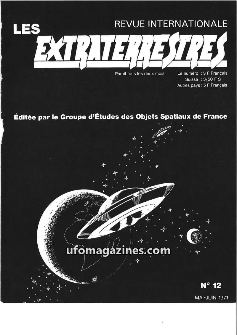 Cover of Groupe d'Études des Objets Spatiaux de France issue 12: LES EXTRATERRESTRES