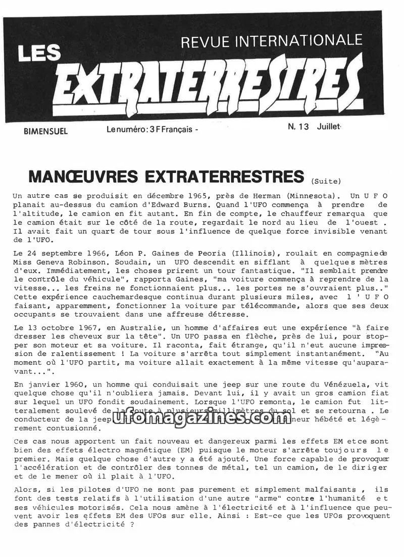 Cover of Extraterrestres, Les (GEOS) issue 13: LES EXTRATERRESTRES