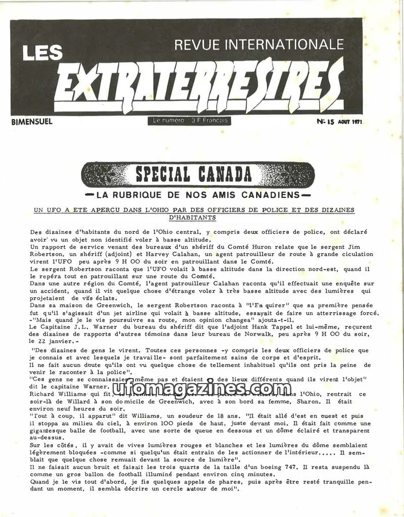 Cover of Extraterrestres, Les (GEOS) issue 15: LES EXTRATERRESTRES