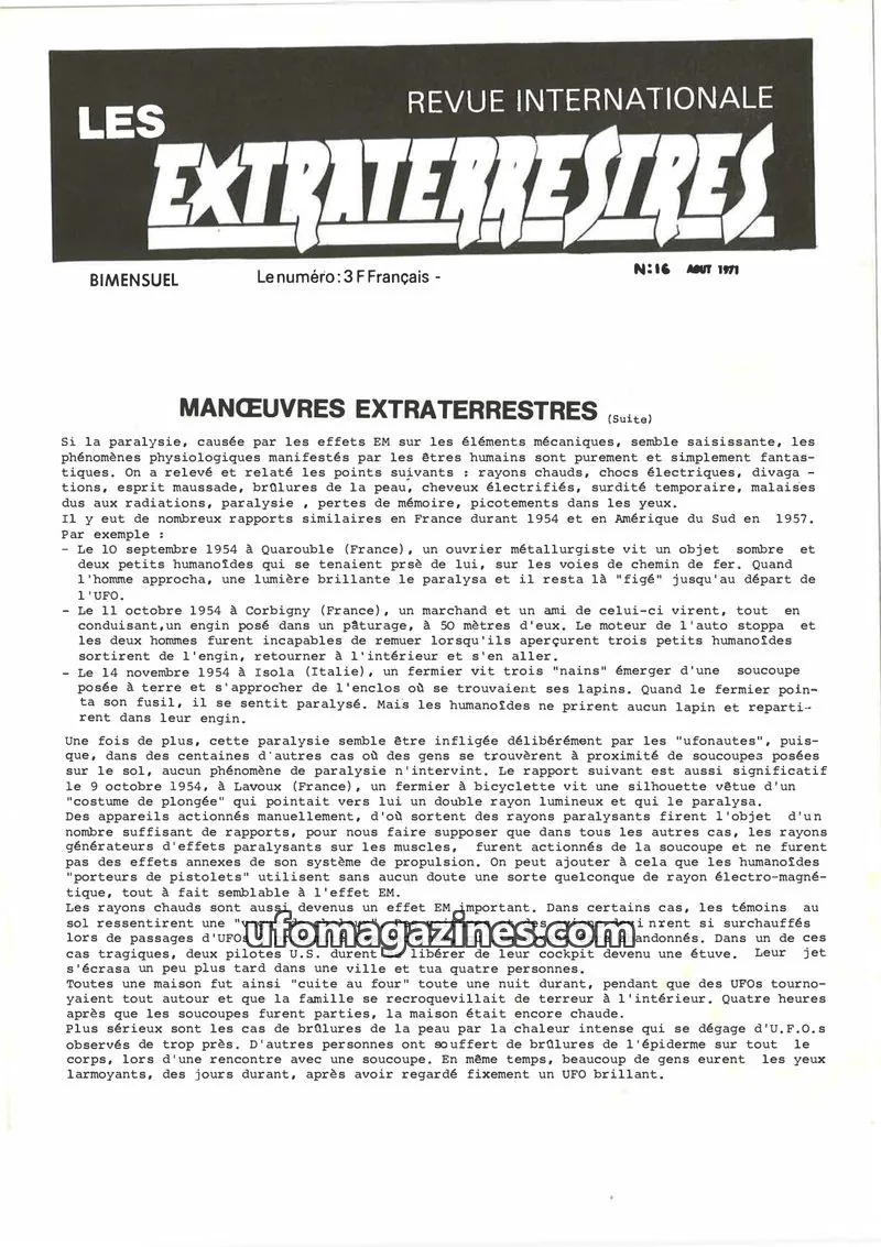 Cover of Extraterrestres, Les (GEOS) issue 16: LES EXTRATERRESTRES