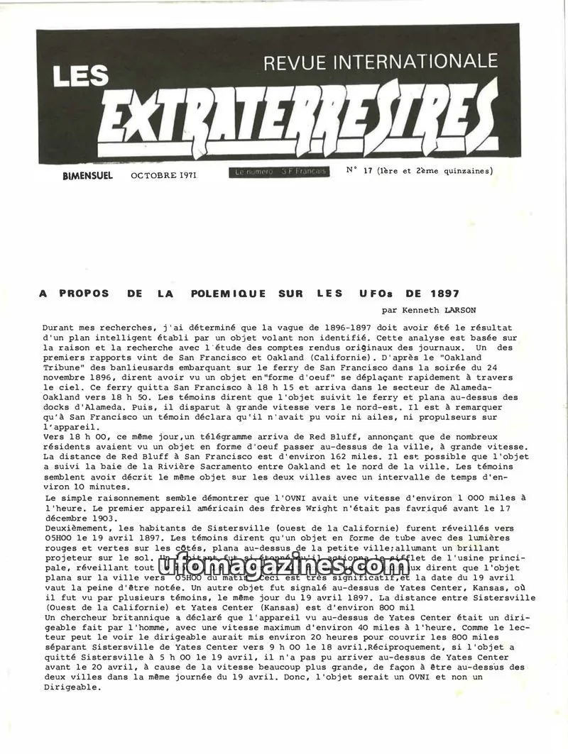 Cover of Extraterrestres, Les (GEOS) issue 17: LES EXTRATERRESTRES