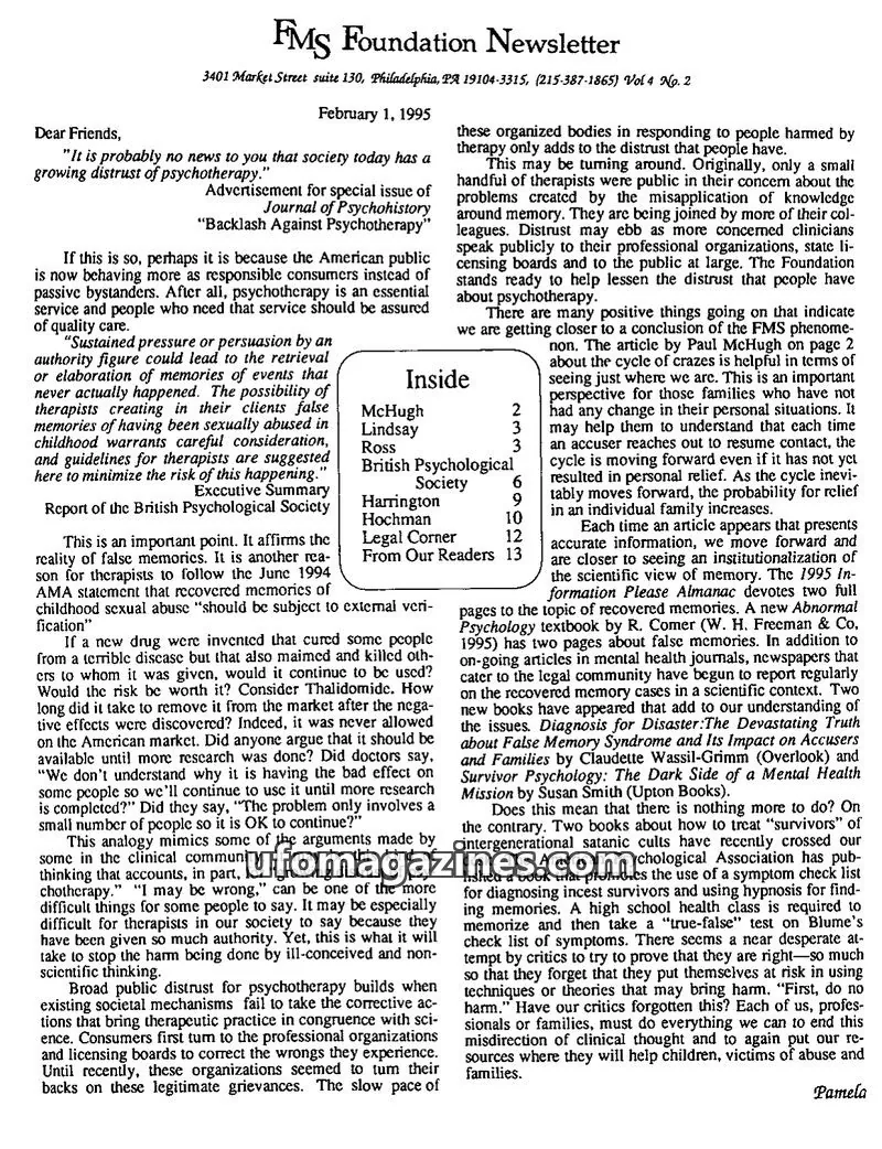 Cover of FMS Foundation issue Vol 4 No. 2: FMS Foundation Newsletter