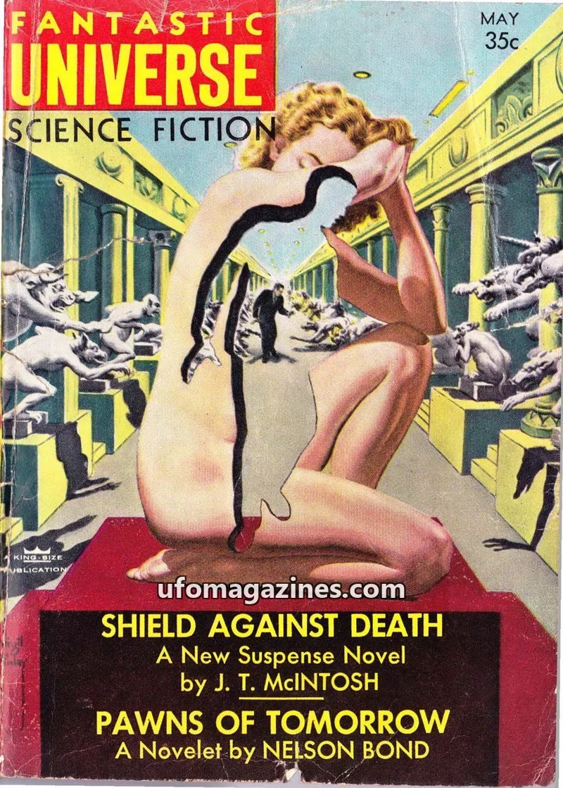 Cover of Fantastic Universe issue MAY: FANTASTIC UNIVERSE SCIENCE FICTION