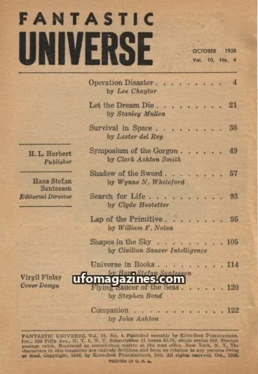 Cover of KING-SIZE PUBLICATIONS, INC. issue Vol. 10, No. 4: FANTASTIC UNIVERSE