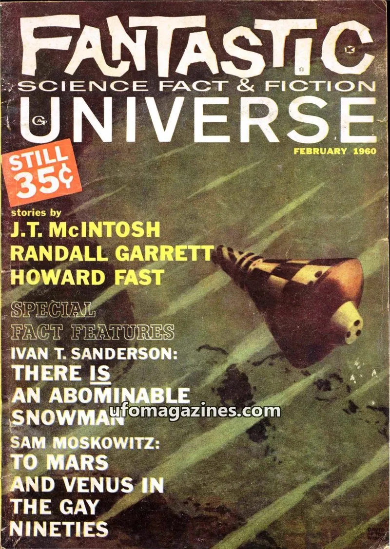 Cover of Fantastic Universe issue FEBRUARY 1960: FANTASTIC SCIENCE FACT & FICTION UNIVERSE