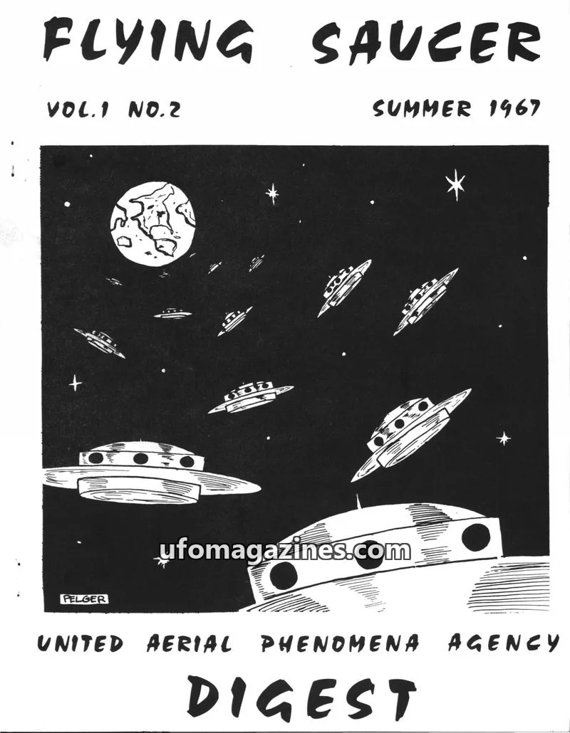 Cover of UNITED AERIAL PHENOMENA AGENCY issue VOL.1 NO.2: FLYING SAUCER DIGEST