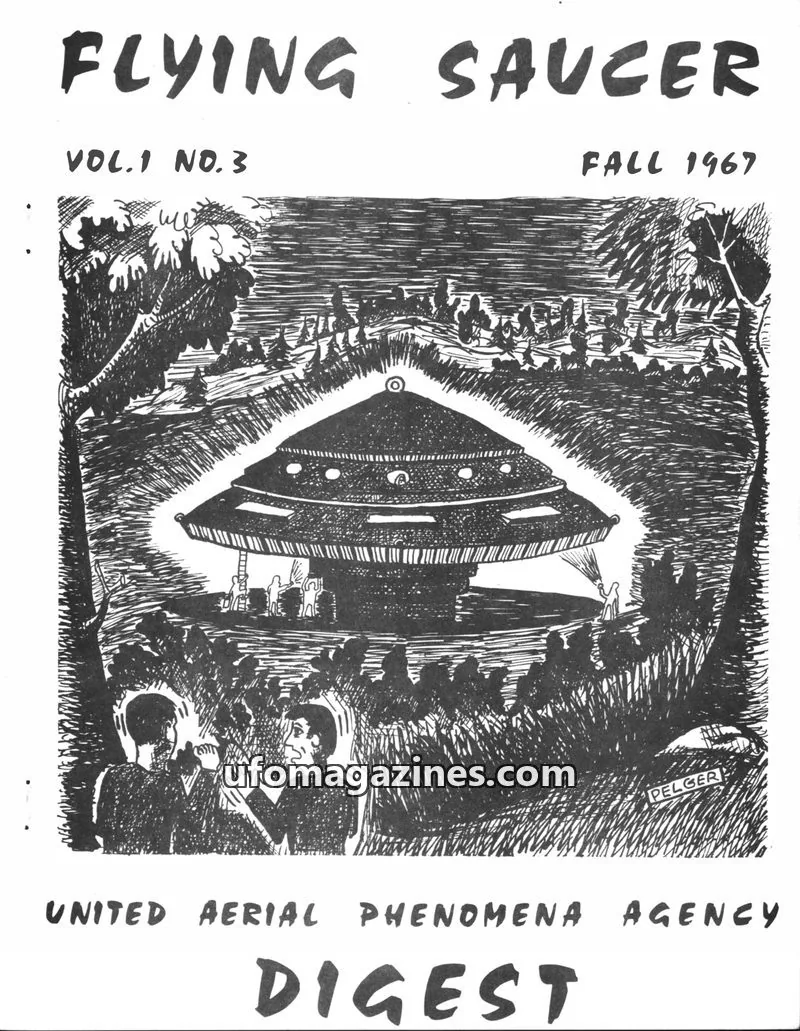 Cover of UNITED AERIAL PHENOMENA AGENCY issue VOL.1 NO.3: FLYING SAUCER DIGEST