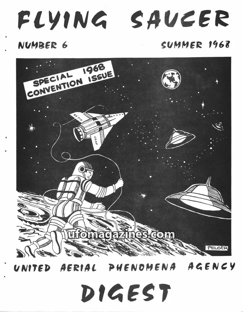Cover of UNITED AERIAL PHENOMENA AGENCY issue 6: FLYING SAUCER DIGEST