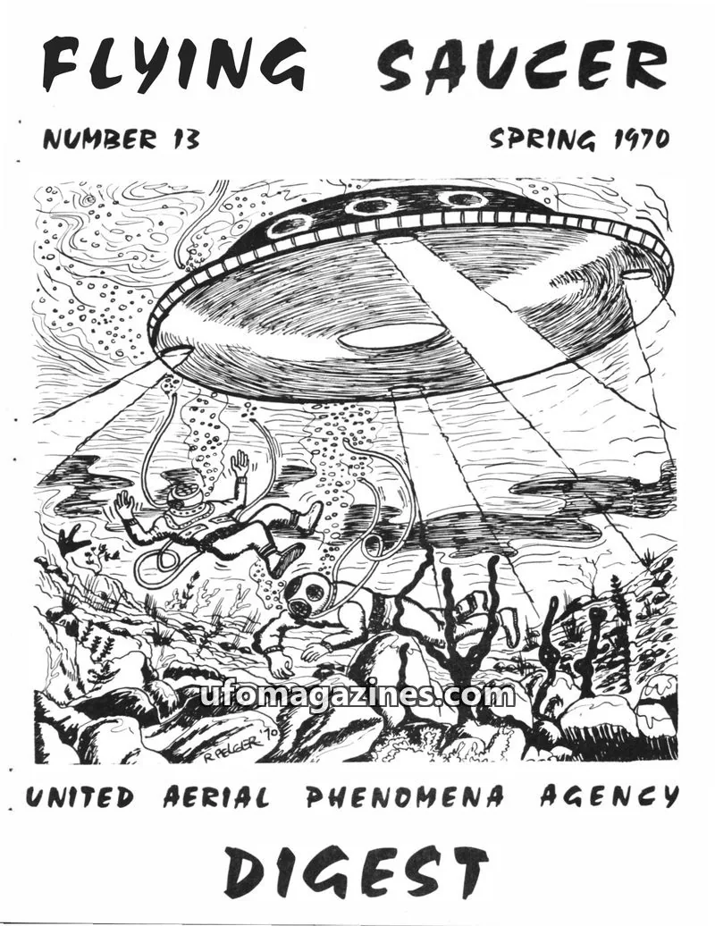 Cover of UNITED AERIAL PHENOMENA AGENCY issue 13: FLYING SAUCER DIGEST