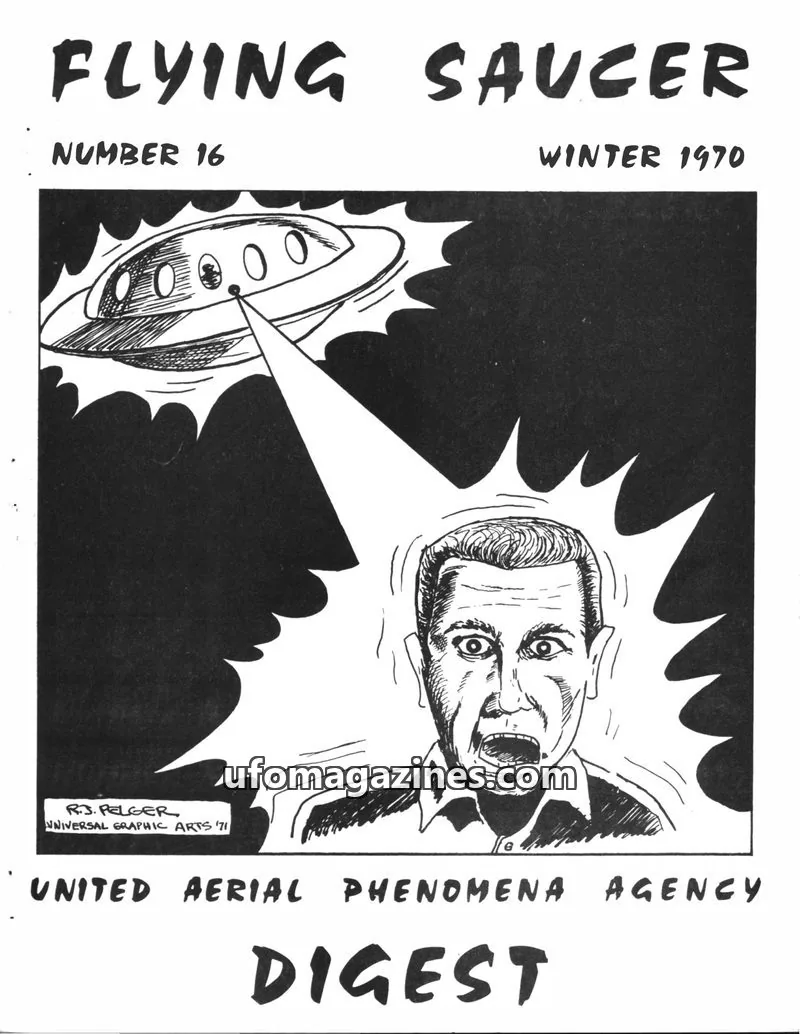 Cover of UNITED AERIAL PHENOMENA AGENCY issue 16: FLYING SAUCER