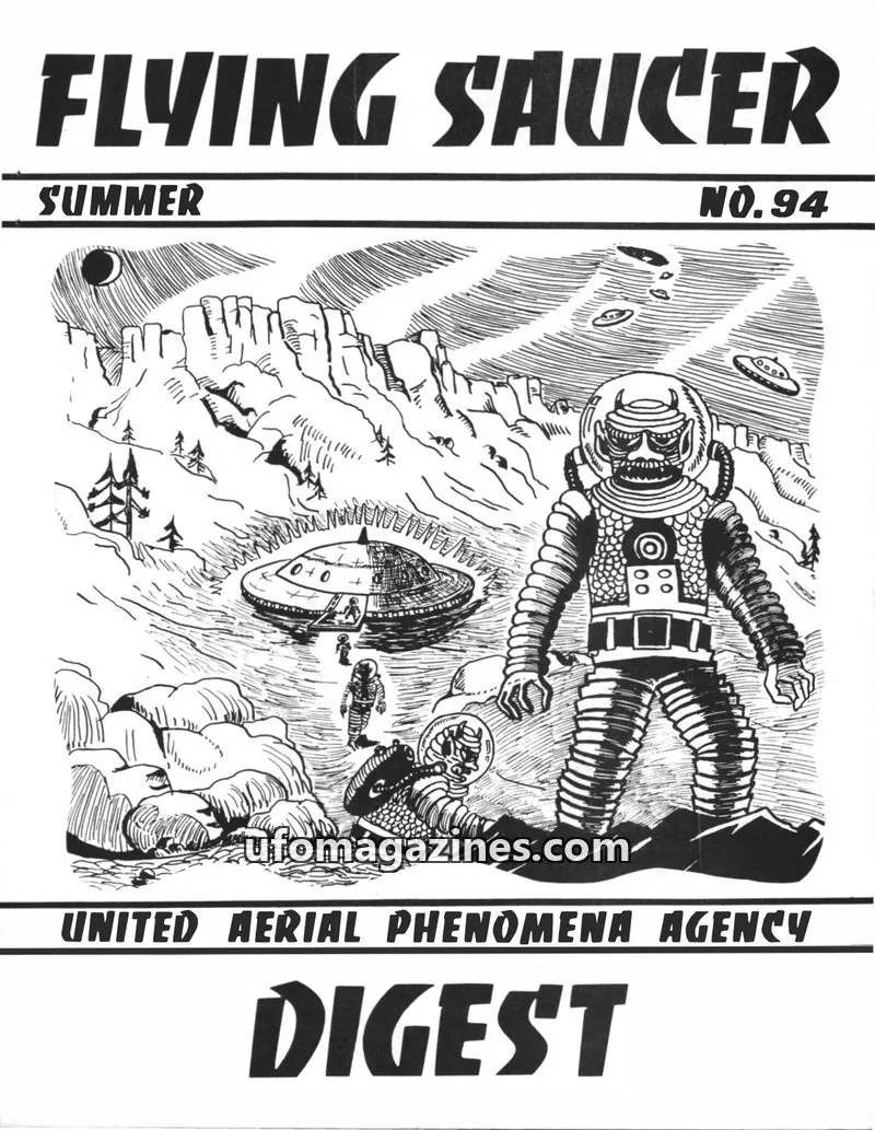 Cover of UNITED AERIAL PHENOMENA AGENCY issue 94: FLYING SAUCER