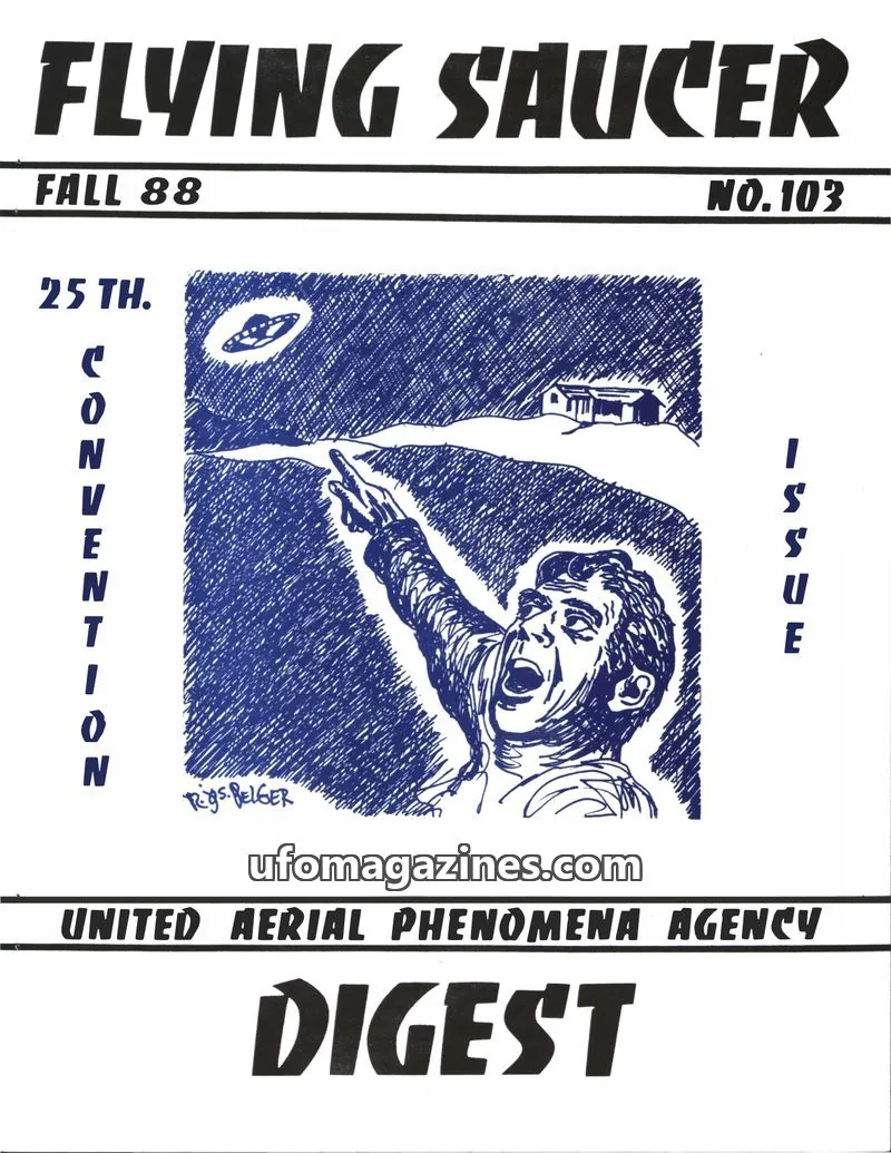 Cover of UNITED AERIAL PHENOMENA AGENCY issue NO. 103: FLYING SAUCER