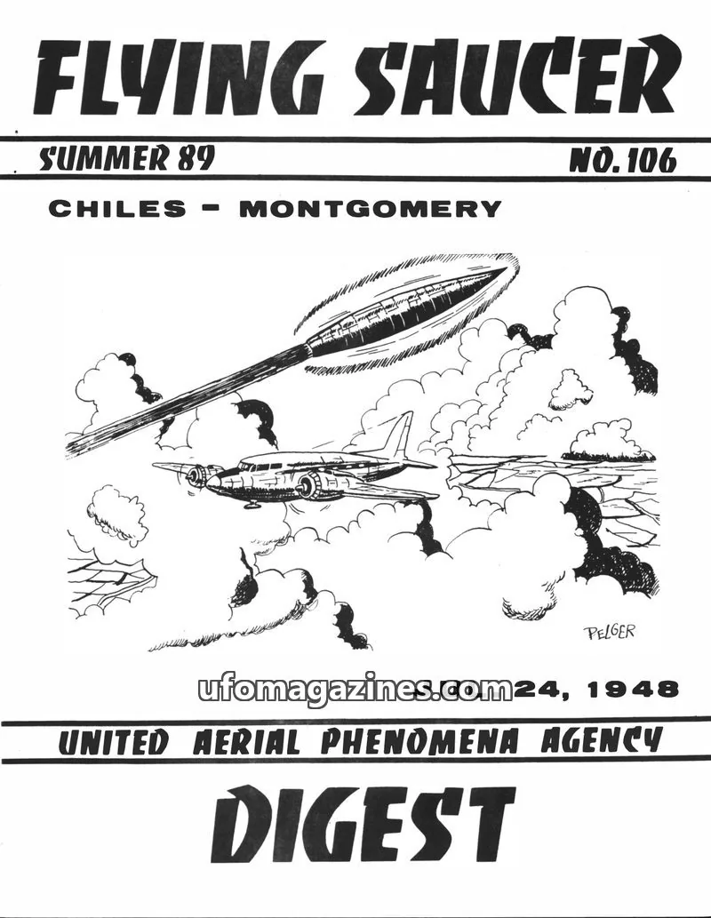 Cover of UNITED AERIAL PHENOMENA AGENCY issue 106: FLYING SAUCER DIGEST