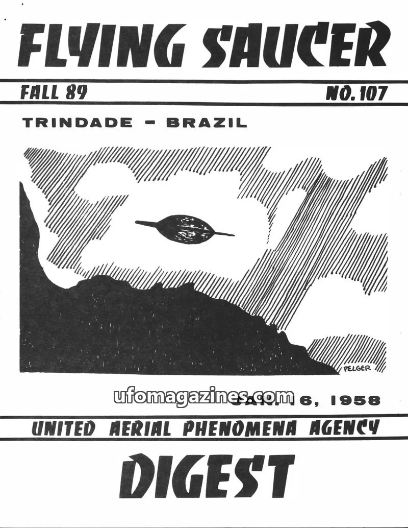Cover of UNITED AERIAL PHENOMENA AGENCY issue 107: FLYING SAUCER DIGEST