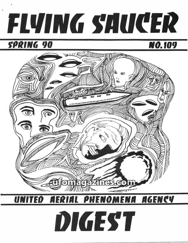 Cover of UNITED AERIAL PHENOMENA AGENCY issue 109: FLYING SAUCER DIGEST