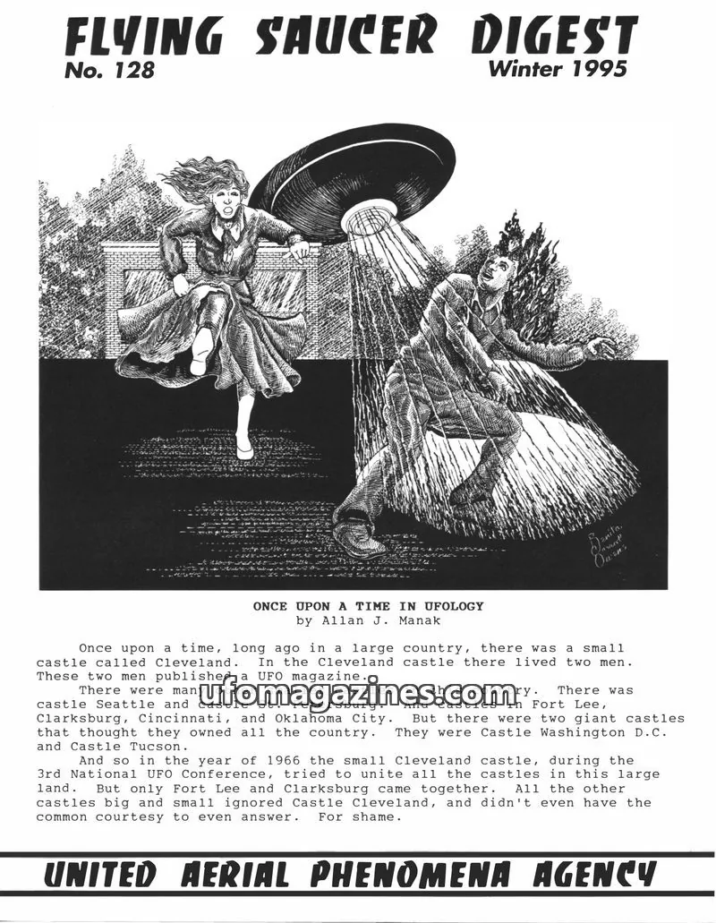 Cover of UNITED AERIAL PHENOMENA AGENCY issue No. 128: FLYING SAUCER DIGEST