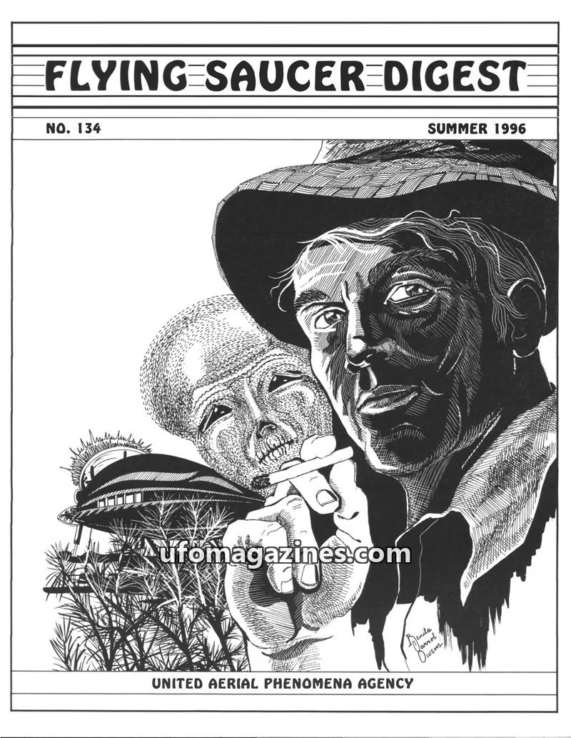 Cover of UNITED AERIAL PHENOMENA AGENCY issue 134: FLYING SAUCER DIGEST