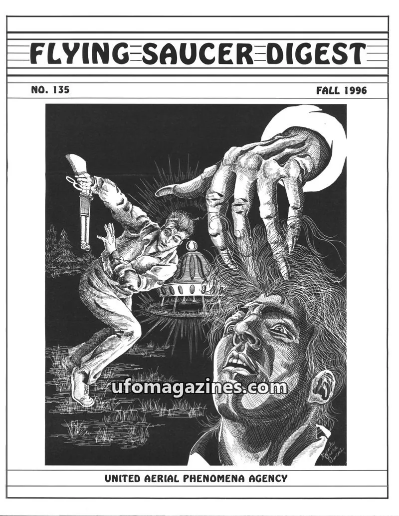 Cover of UNITED AERIAL PHENOMENA AGENCY issue 135: FLYING SAUCER DIGEST