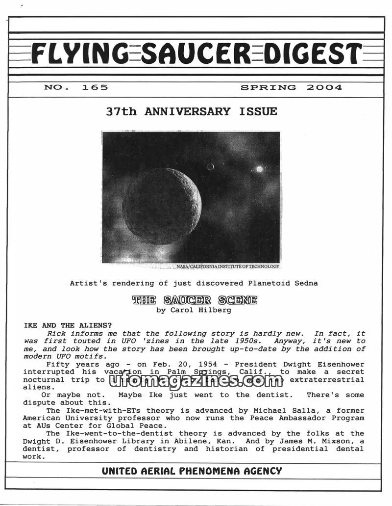 Cover of UNITED AERIAL PHENOMENA AGENCY issue 165: FLYING SAUCER DIGEST