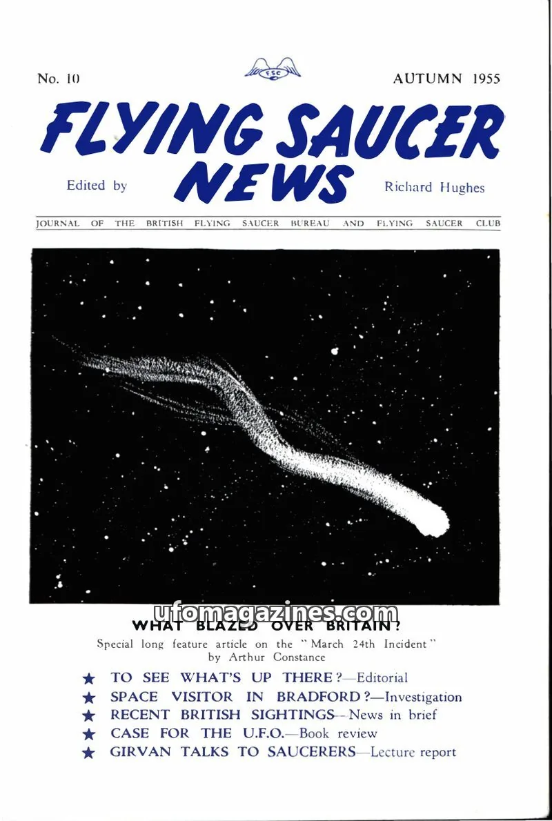 Cover of BRITISH FLYING SAUCER BUREAU AND FLYING SAUCER CLUB issue No. 10: FLYING SAUCER NEWS
