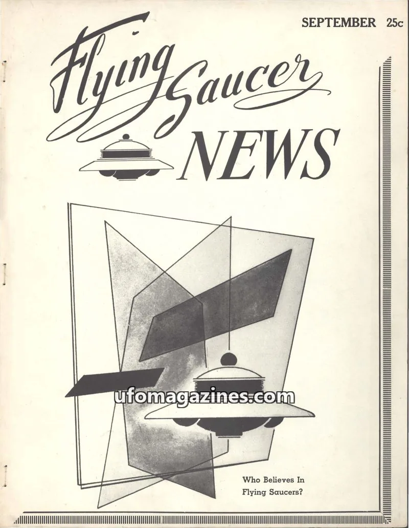 Cover of Flying Saucer News (Rigberg) issue VOL. 6 NO. 6: Flying Saucer NEWS