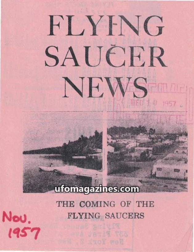 Cover of Flying Saucer News (Rigberg) issue Vol. 21 No. 5: FLYING SAUCER NEWS