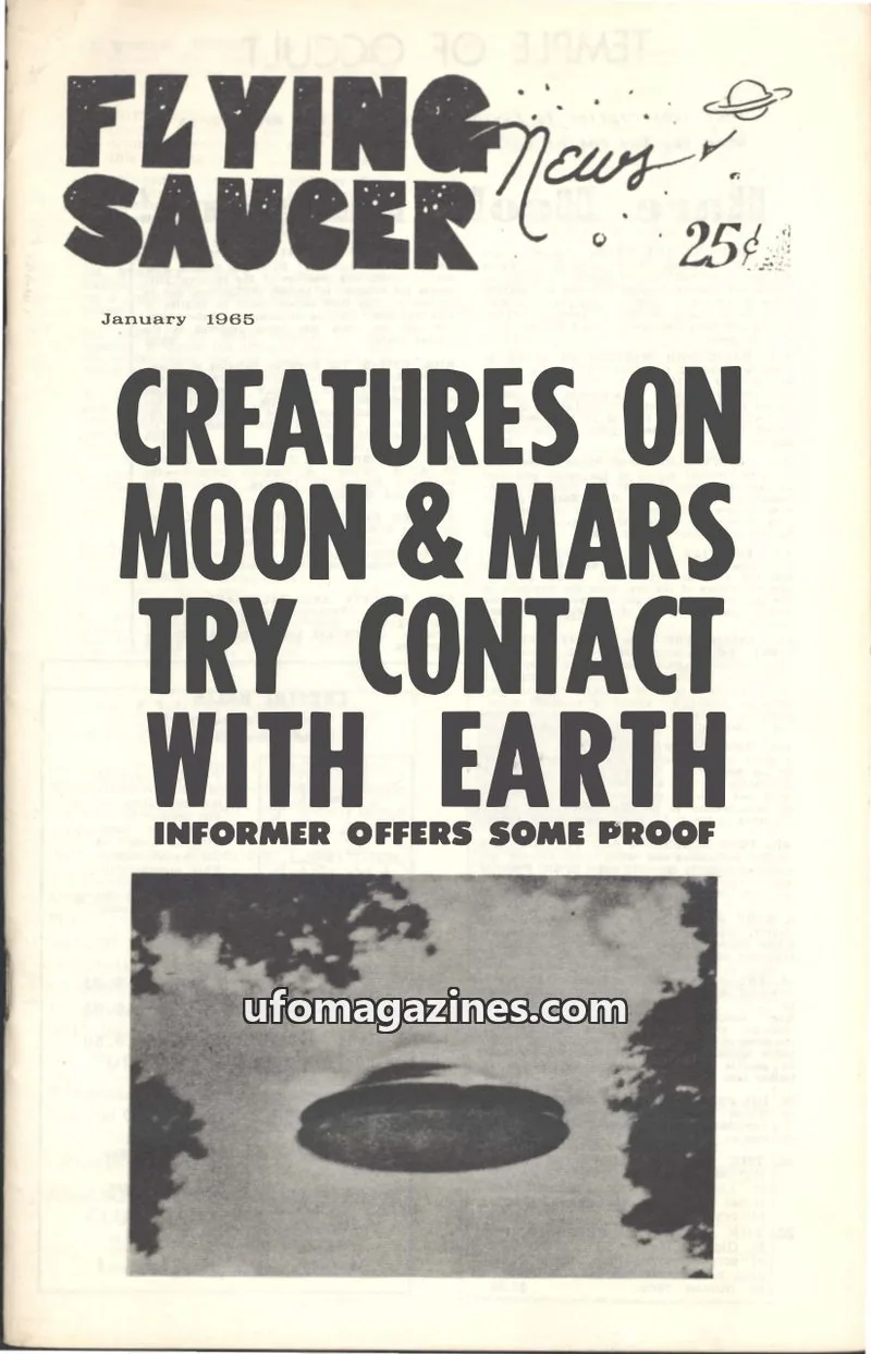 Cover of Flying Saucer News (Rigberg) issue 6: FLYING SAUCER NEWS