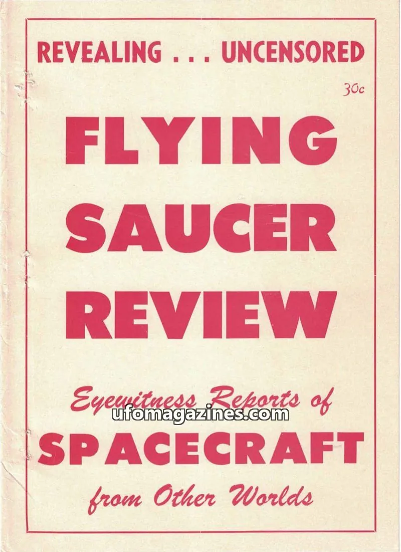 Cover of Flying Saucer Review (Gribble) issue 12: FLYING SAUCER REVIEW