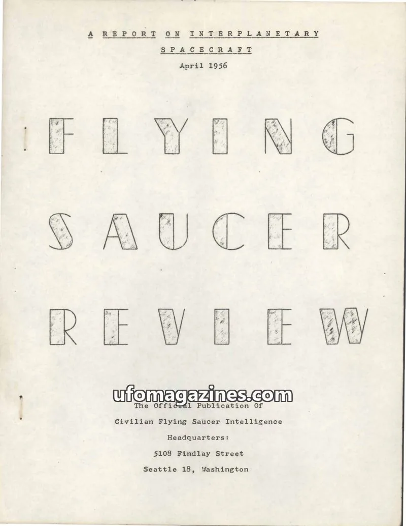 Cover of Flying Saucer Review (Gribble) issue Vol. 2 No.4: Flying Saucer Review