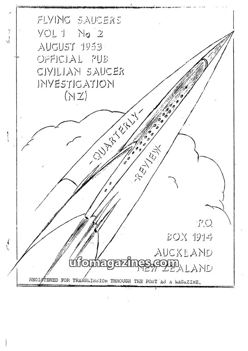 Cover of Flying Saucers (CSI NZ) issue No 2: FLYING SAUCERS