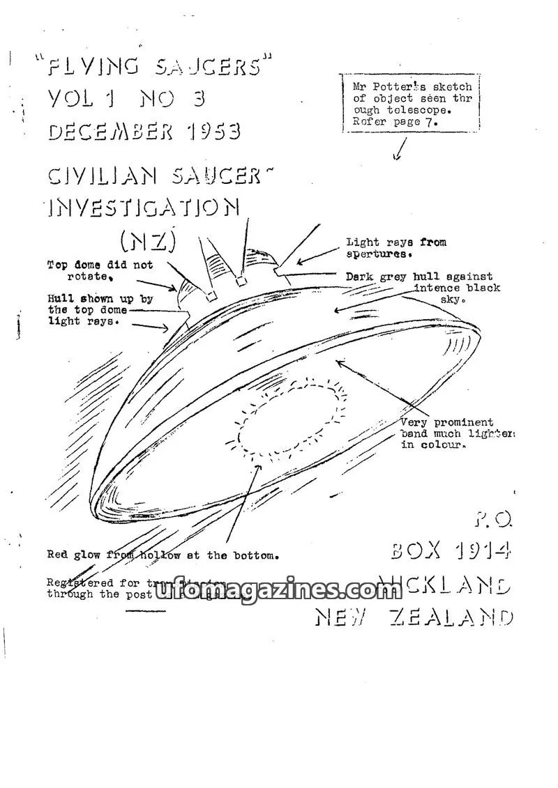 Cover of Flying Saucers (CSI NZ) issue 3: FLYING SAUCERS