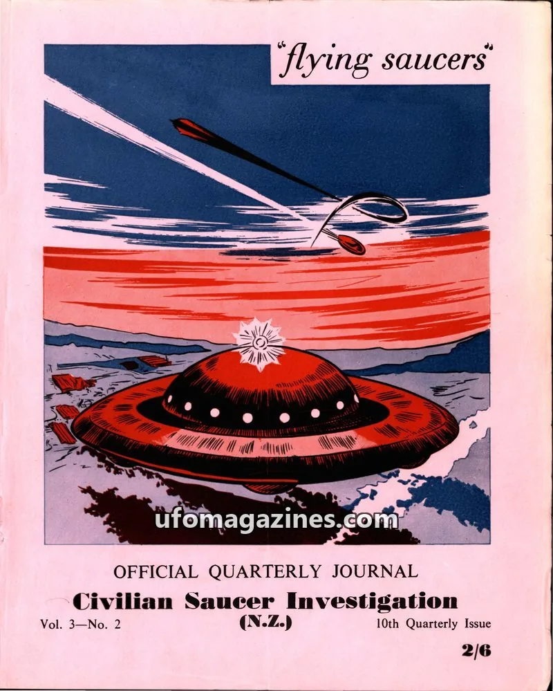 Cover of Flying Saucers (CSI NZ) issue No. 2: Civilian Saucer Investigation