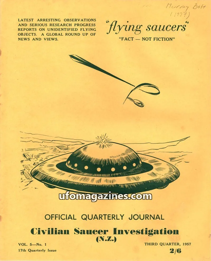 Cover of Flying Saucers (CSI NZ) issue VOL. 5-No. 1: FLYING SAUCERS