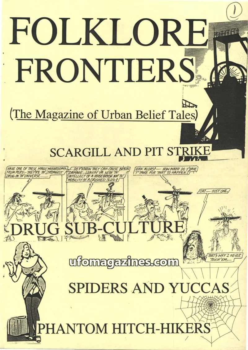 Cover of Folklore Frontiers (Paul Screeton) issue 1: FOLKLORE FRONTIERS