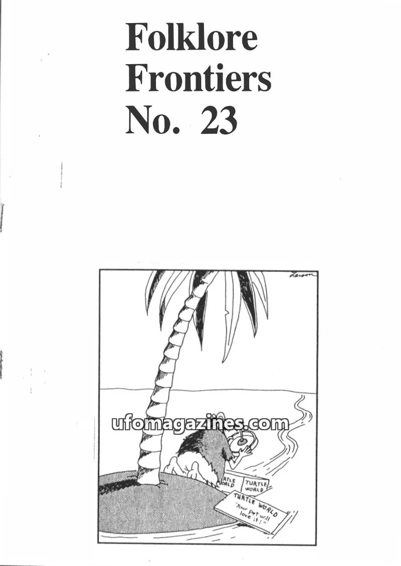 Cover of Folklore Frontiers (Paul Screeton) issue No. 23: Folklore Frontiers