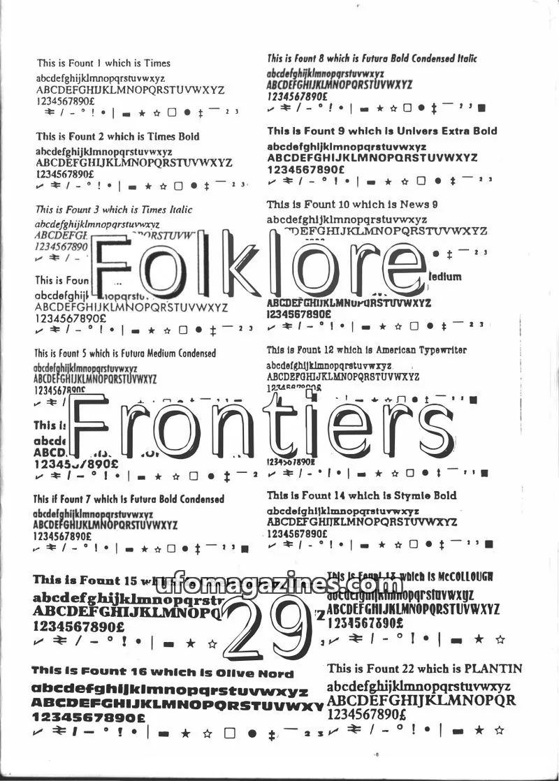 Cover of Folklore Frontiers (Paul Screeton) issue 29: Folklore Frontiers
