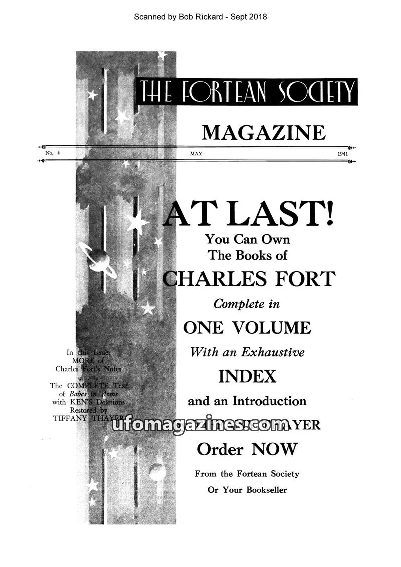 Cover of The Fortean Society issue No. 4: THE FORTEAN SOCIETY MAGAZINE