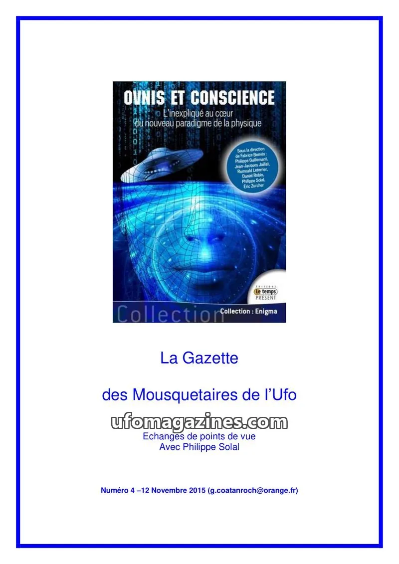 Cover of Gazette des Mousquetaires issue Numéro 4: La Gazette des Mousquetaires de l'Ufo