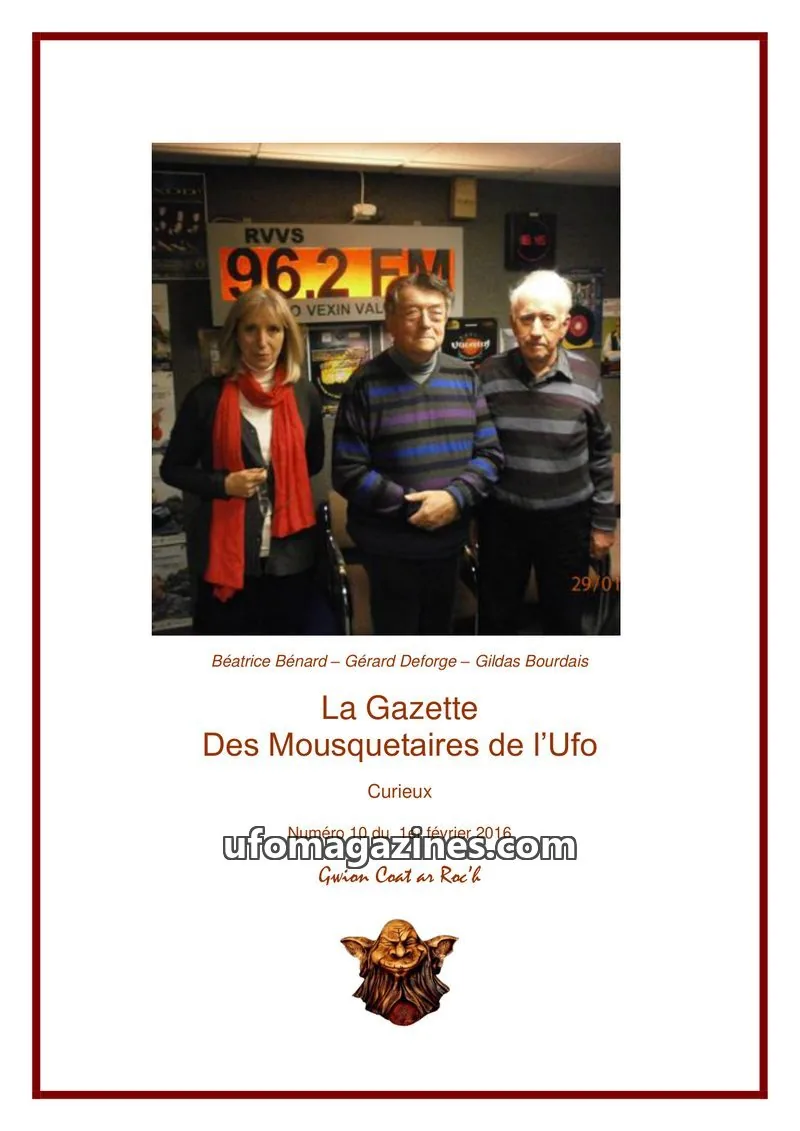 Cover of Gazette des Mousquetaires issue 10: La Gazette Des Mousquetaires de l'Ufo