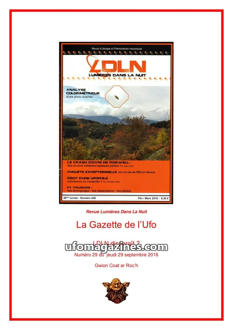 Cover of LDLN issue 426: LUMIÈRES DANS LA NUIT