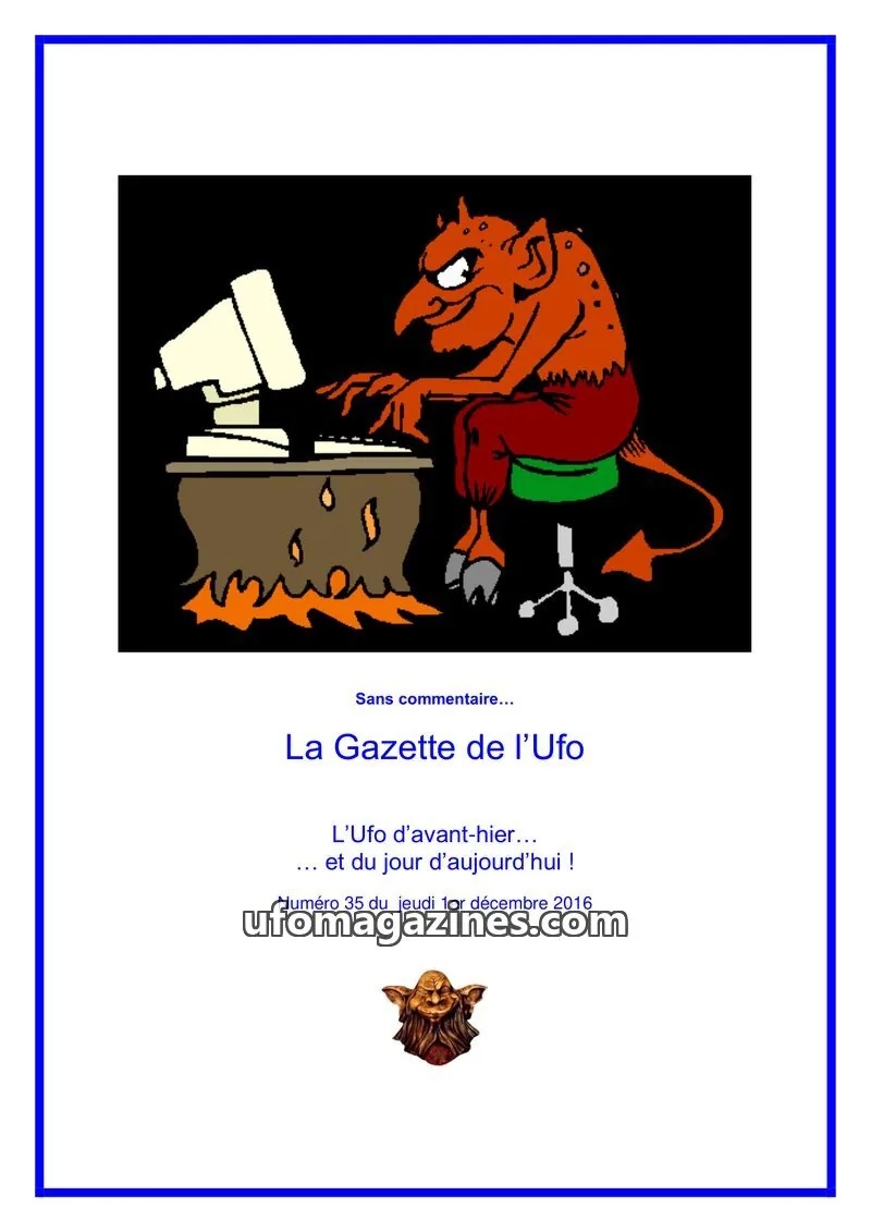 Cover of Gazette des Mousquetaires issue 35: La Gazette de l'Ufo