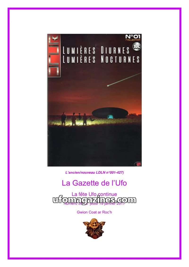 Cover of Gazette des Mousquetaires issue 38: La Gazette de l'Ufo