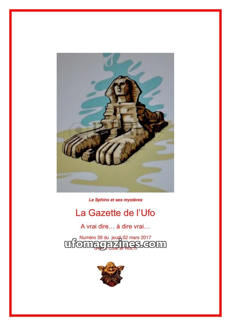 Cover of Gazette des Mousquetaires issue 39: La Gazette de l'Ufo