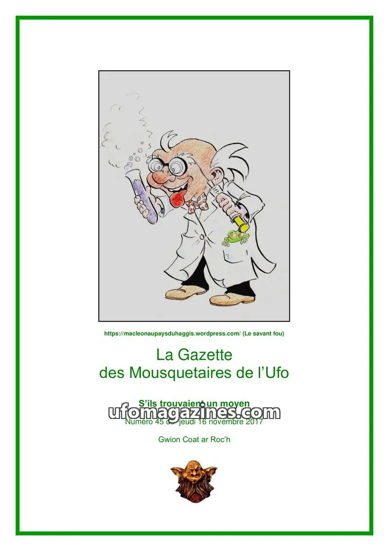 Cover of Gazette des Mousquetaires issue 45: La Gazette des Mousquetaires de l'Ufo