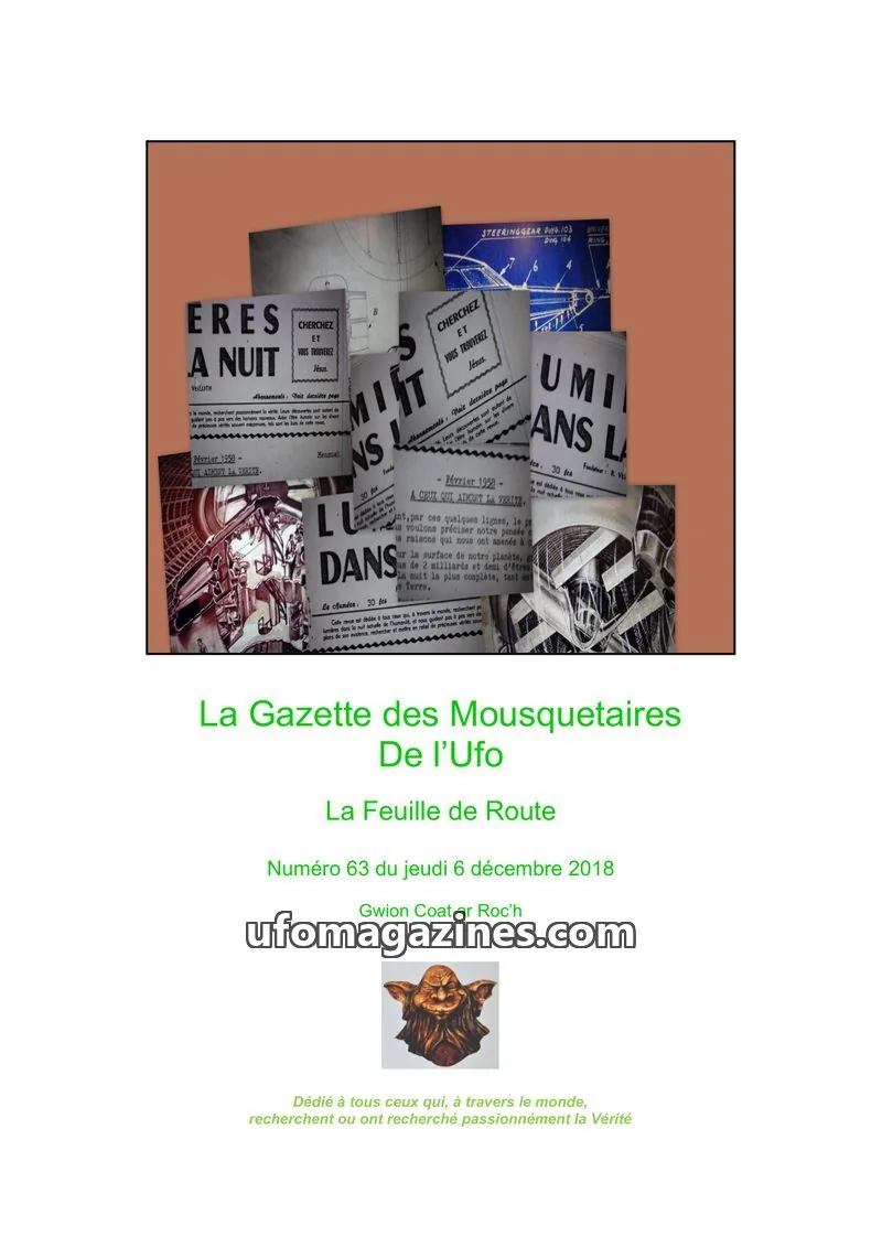 Cover of Gazette des Mousquetaires issue 63: La Gazette des Mousquetaires De l'Ufo