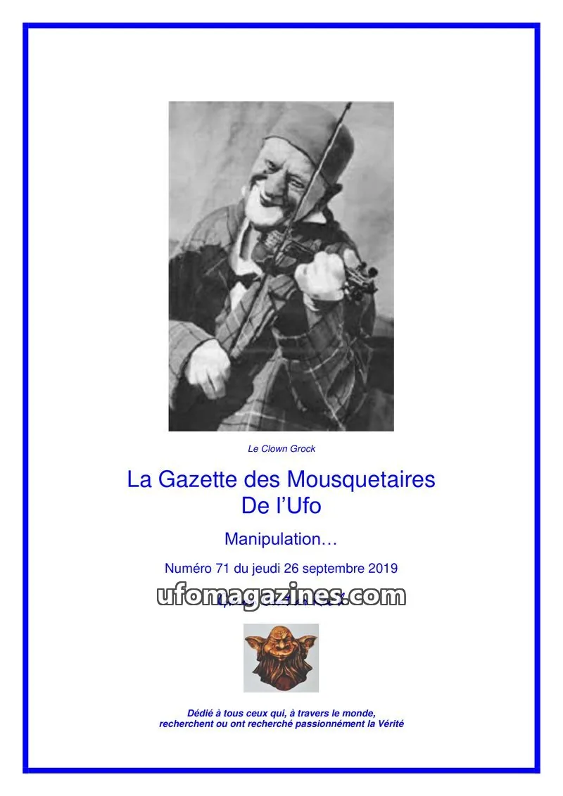 Cover of Gazette des Mousquetaires issue 71: La Gazette des Mousquetaires De l'Ufo