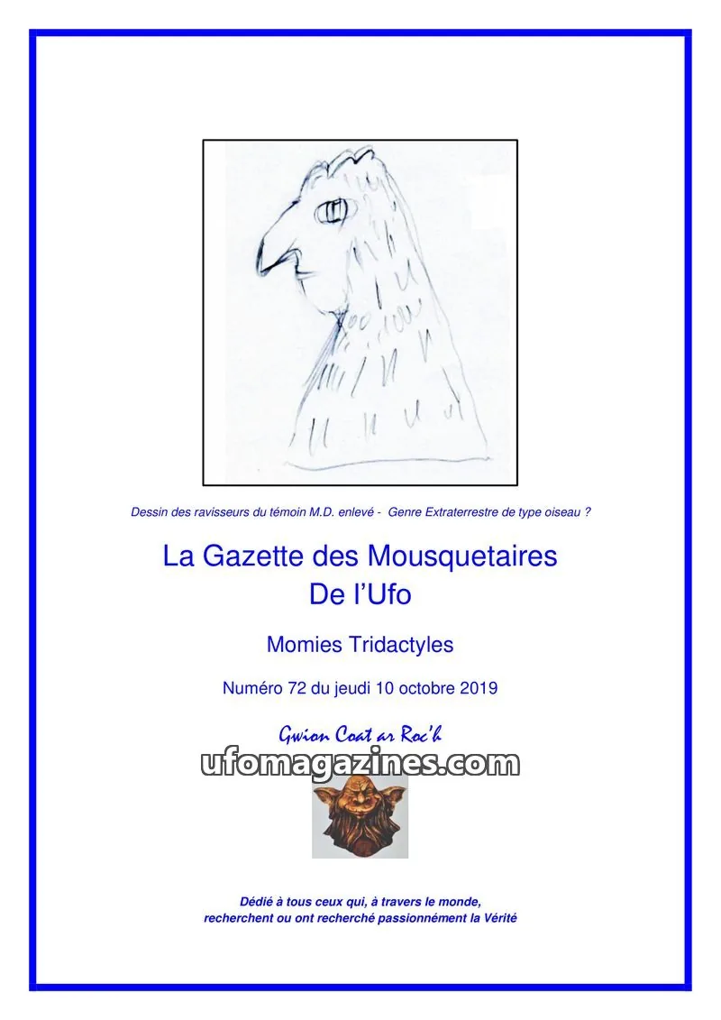 Cover of Gazette des Mousquetaires issue 72: La Gazette des Mousquetaires De l'Ufo