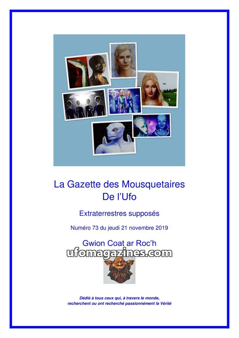 Cover of Gazette des Mousquetaires issue 73: La Gazette des Mousquetaires De l'Ufo