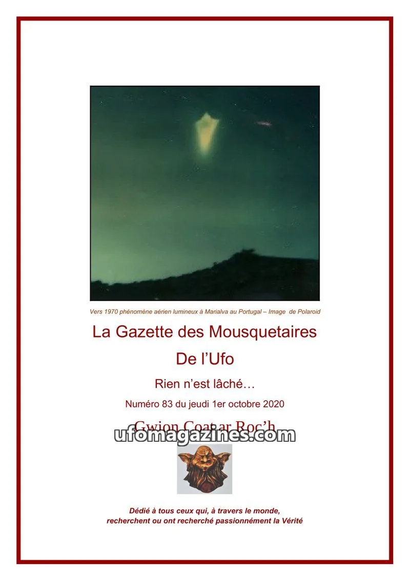 Cover of Gazette des Mousquetaires issue 83: La Gazette des Mousquetaires de l'Ufo