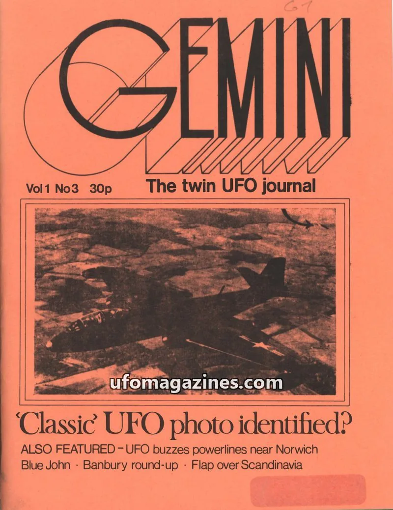 Cover of Gemini (Stenhoff Oakley-Hill Oliver) issue Vol 1 No3: GEMINI